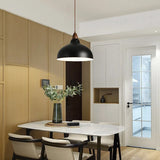 Moderne Hanglamp met Houten Accent – Minimalistisch Design