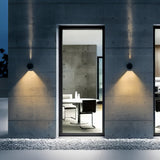 Moderne Ronde Buitenwandlamp – IP65 Waterdichte Metaal & Glas Ontwerp