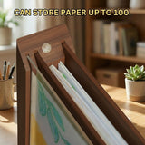 SKETCHBOX – Displayframe in houtlook met geïntegreerde opbergruimte