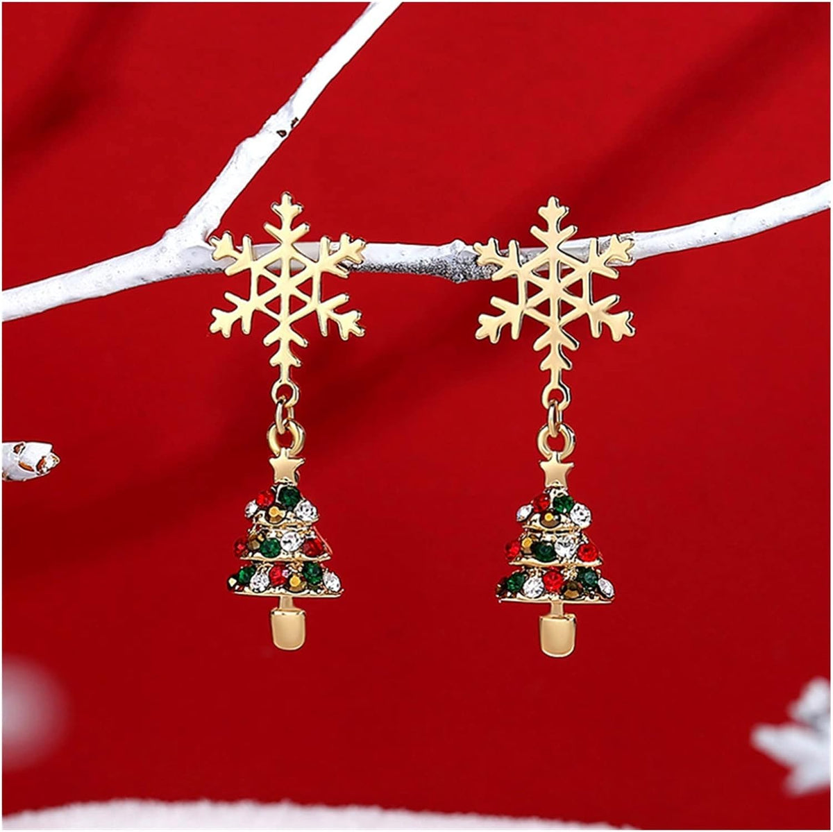 SNOWGLINT – Elegante, vergulde sneeuwvlok oorbellen voor feestelijke glans