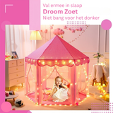 Prinsessen Speeltent met Sterrenverlichting – Perfect voor Binnen- of Buitenspelen