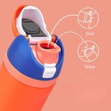 LeakProof - Geïsoleerde RVS Fles met Rietje | Perfecte Hydratatie