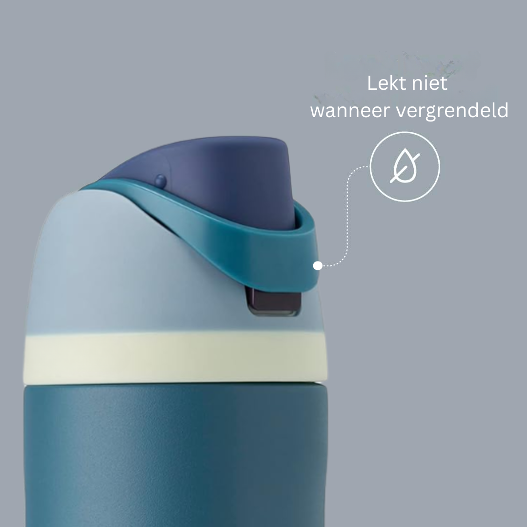 LeakProof - Geïsoleerde RVS Fles met Rietje | Perfecte Hydratatie