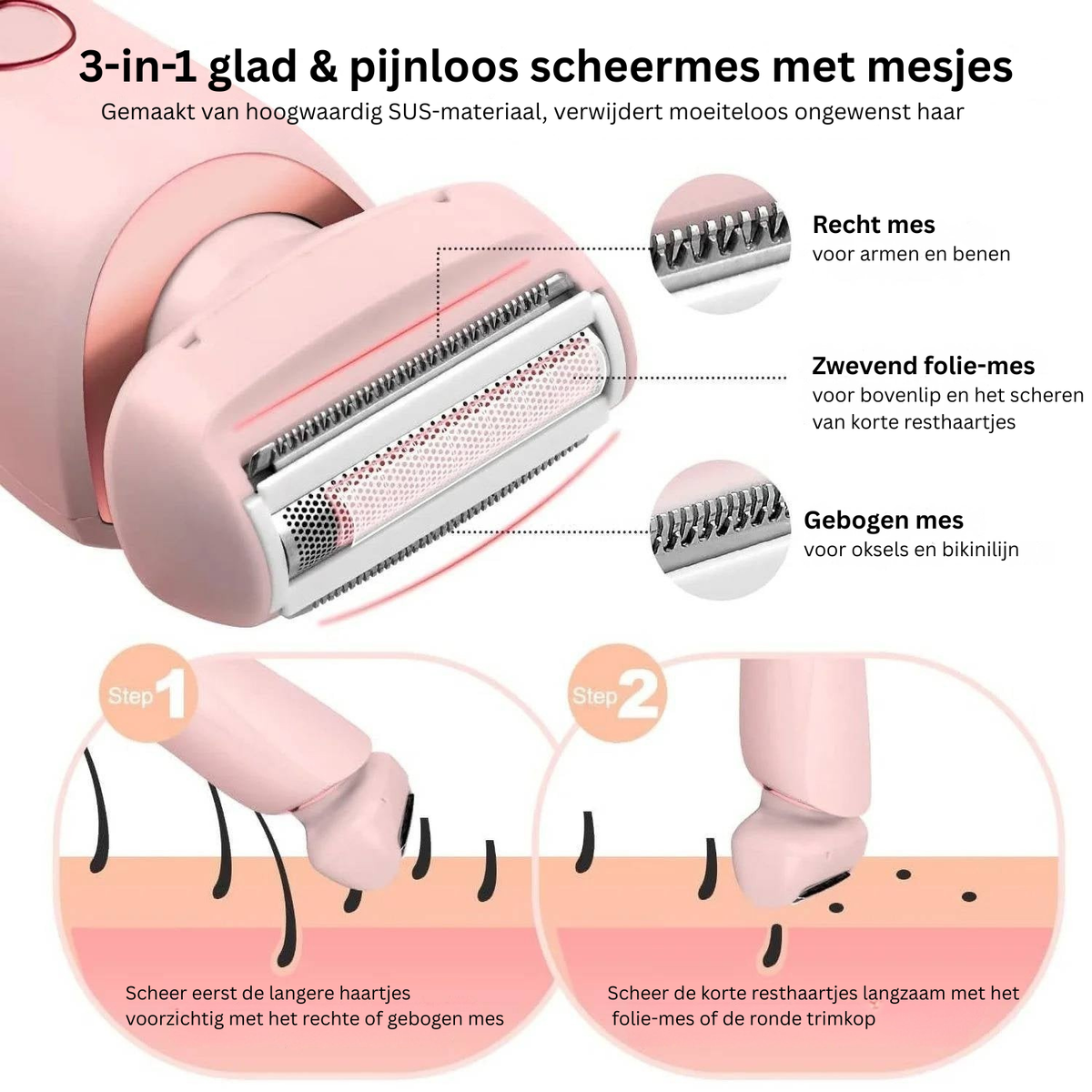 Elektrische Scheerapparaat voor Vrouwen