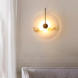 Alabaster LED Wandlamp – Elegant en Rustig Licht