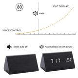 Wekker - WoodWatch - LED Display - Spraakbesturing