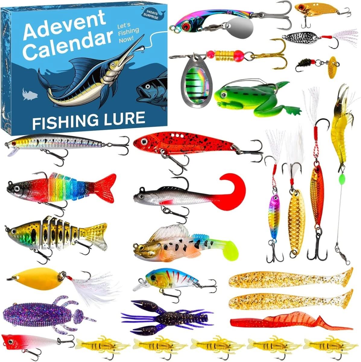 FISHMAS – 24-dagen kerst 2026-telling visuitrusting kalender