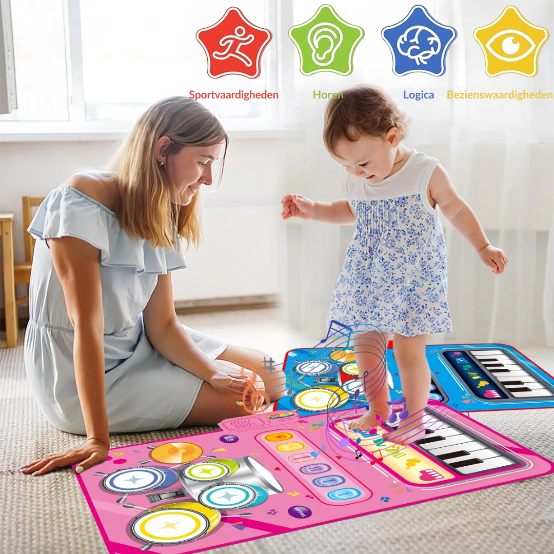 SoundSteps – 2-in-1 Muzikale Speelmat met Piano & Drumstel