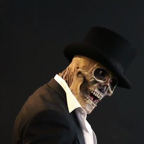 GRAVEFACE – Realistische Schedelmasker met Hoed voor ultieme Halloween-kostuum