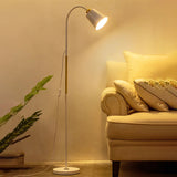 Minimalistische vloerlamp met ronde PVC-kap