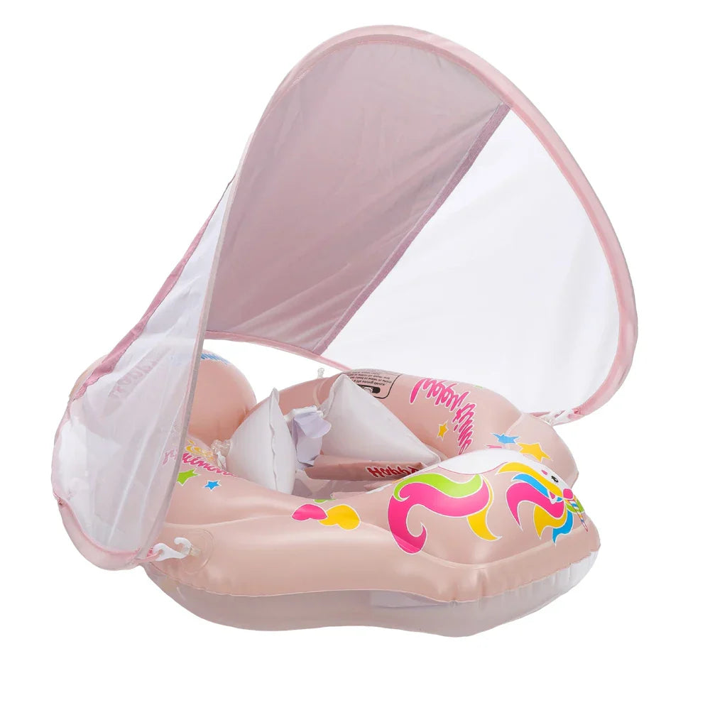Opblaasbare Baby Zwemring met Zonnescherm – Bescherming en Plezier