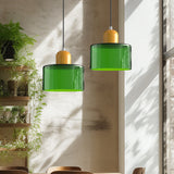 Moderne Lamp van Kleurrijk Glas met Geometrische Vorm