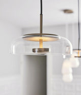 Solara Hanglamp – Elegante Messing & Glas LED Hanglamp
