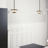 Solara Hanglamp – Elegante Messing & Glas LED Hanglamp