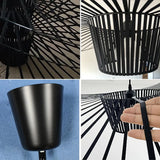 Zwarte Hanglamp in Hoedvorm – Moderne Elegantie