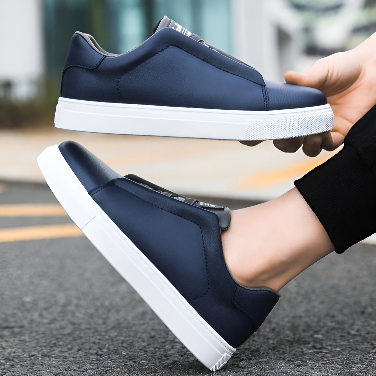 Stijlvolle Luxe Leren Sneakers