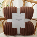 StripeWarm – Brede flanellen fleece deken met streepjespatroon