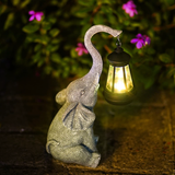 Zachte Olifant Zonne Lamp – Een Warme Gloed voor Uw Tuin