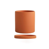 POTERIE – Moderne bloempot van keramiek met schotel