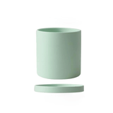 POTERIE – Moderne bloempot van keramiek met schotel