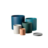 POTERIE – Moderne bloempot van keramiek met schotel