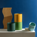 POTERIE – Moderne bloempot van keramiek met schotel