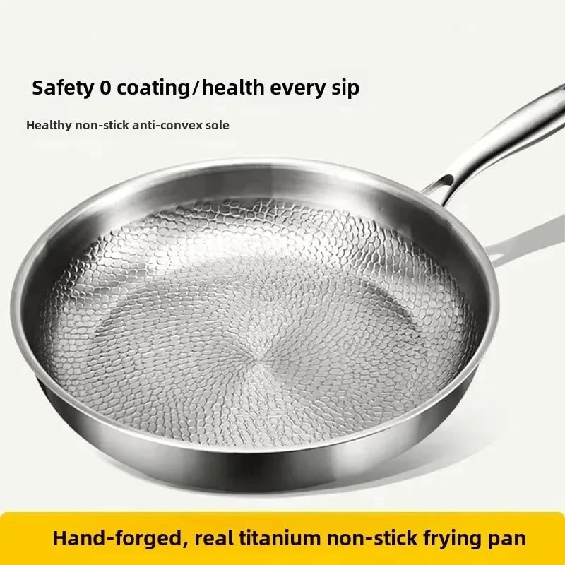 COOKVION – Titanen gehammert anti-aanbak koekenpan voor inductiekookplaten en moderne keukens