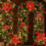 GLOWTWINE – Verlichte kerstguirlande van rotan met warmwitte LED-lampen, 2,7 m