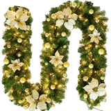 GLOWTWINE – Verlichte kerstguirlande van rotan met warmwitte LED-lampen, 2,7 m