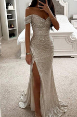 Elegante Strapless Avondjurk Met Pailletten Voor Vrouwen