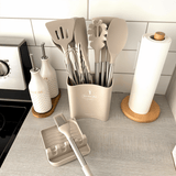 Culinara Pro – 12-delig siliconen keukengerei-set met roestvrijstalen handvatten