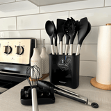 Culinara Pro – 12-delig siliconen keukengerei-set met roestvrijstalen handvatten