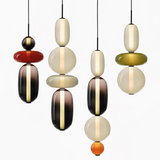 Kandiertes Glas Hanglamp – Levendige LED Glazen Fixture voor een Stijlvol Interieur