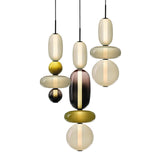 Kandiertes Glas Hanglamp – Levendige LED Glazen Fixture voor een Stijlvol Interieur