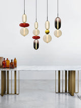 Kandiertes Glas Hanglamp – Levendige LED Glazen Fixture voor een Stijlvol Interieur