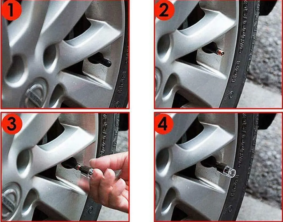 Set van 4 Verlichte Ventieldoppen – GlowRims