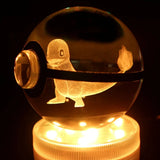 Kristallen Pokébal met LED-standaard – Interactief verzamel speelgoed