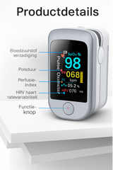 VitalCheck Draagbare Pulsoxymeter | Nauwkeurig, pijnloos en eenvoudig te bedienen