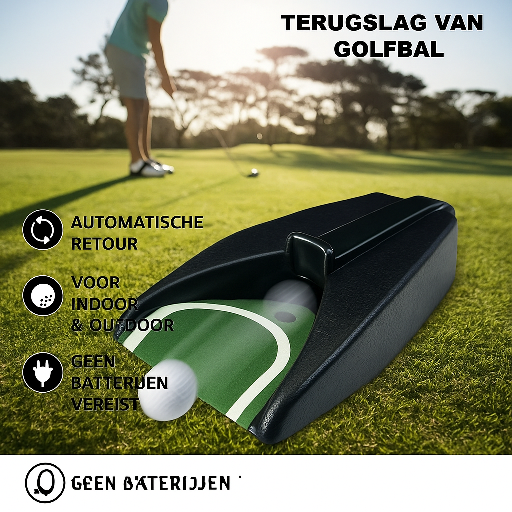 Putting Practice Mat met Automatisch Retour | Golf Puttingmat | Duurzaam ABS, Verbeter je Putt Skills