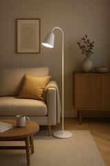 Scandinavische Vloerlamp | Minimalistisch Licht met Hout & Metaal