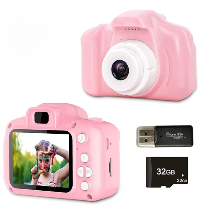 Kindercamera met 1080p HD Video – Duurzaam, Valbestendig voor Kinderen van 6 Jaar en Oudere, Dubbele Camera Functie