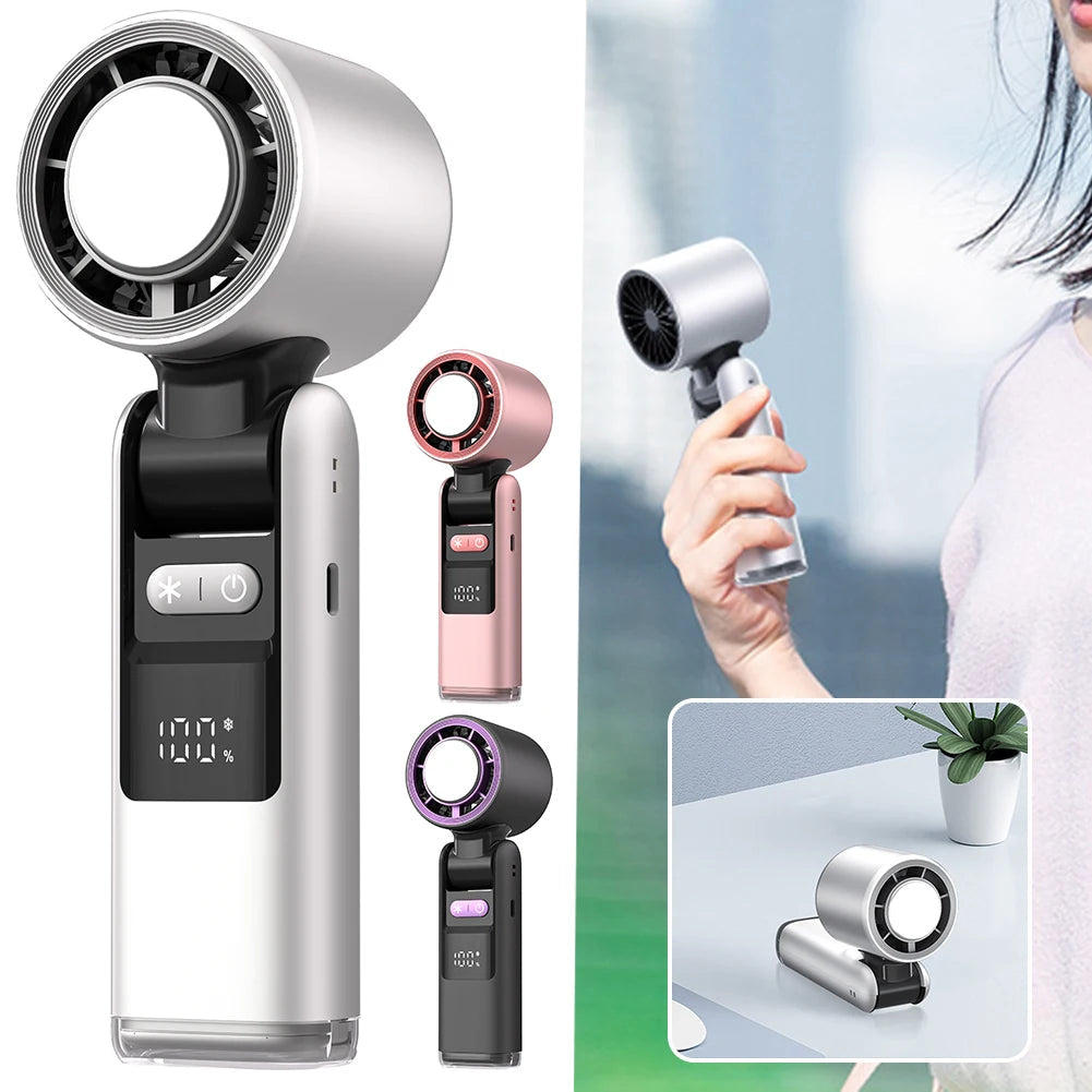 HandyFan Pro - Draagbare Opvouwbare Ventilator met Digitale Weergave en 4000mAh Batterij