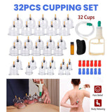 CuppingThera Pro | 32-delige vacuüm cuppingtherapie set voor massage en acupunctuur