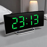 CurveClock | LED Digitale Wecker met Gebogen Scherm en Automatische Verlichting
