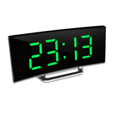 CurveClock | LED Digitale Wecker met Gebogen Scherm en Automatische Verlichting