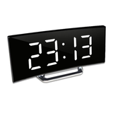 CurveClock | LED Digitale Wecker met Gebogen Scherm en Automatische Verlichting
