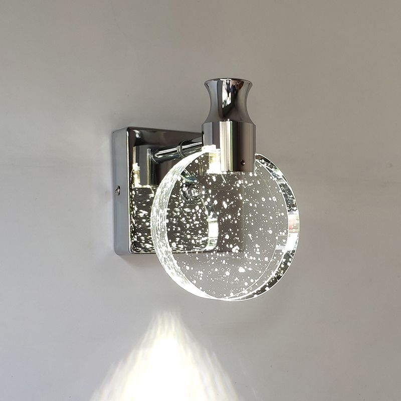 Luxe ronde kristallen wandlamp – Celestia