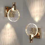 Luxe ronde kristallen wandlamp – Celestia