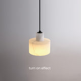 Scandinavische Witte Marmeren Hanglamp – Minimalistische Elegantie voor Moderne Interieurs