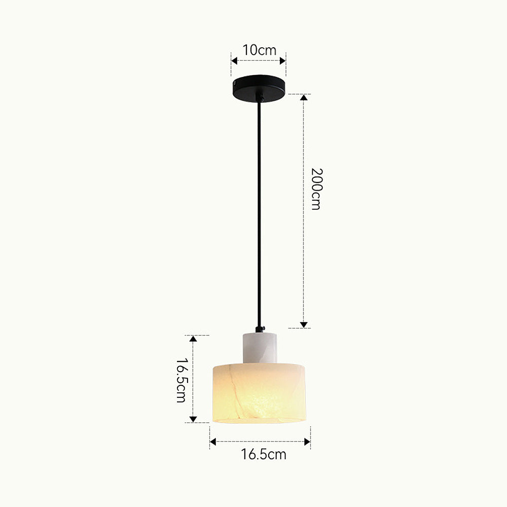 Scandinavische Witte Marmeren Hanglamp – Minimalistische Elegantie voor Moderne Interieurs